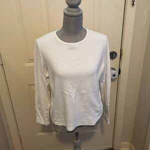 Sonoma Women's White Long Sleeve Top